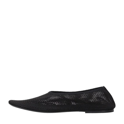 KHAITE Womens Marcy Mesh Ballet Flats Black Almond Toe Slip On UK 7 RRP 620 — View 4