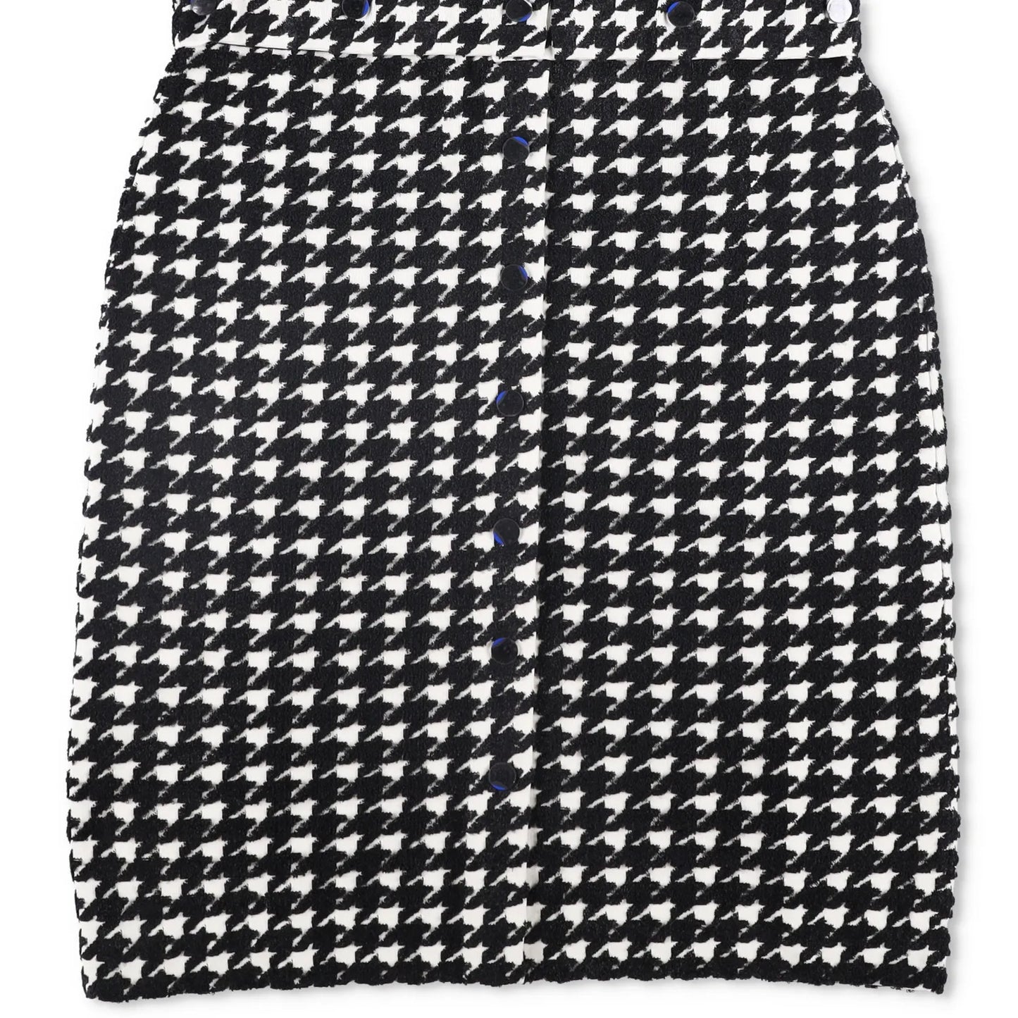 BURBERRY Womens Mini Dress Crew Neck Sleeveless Houndstooth Black L RRP 1690 — View 5