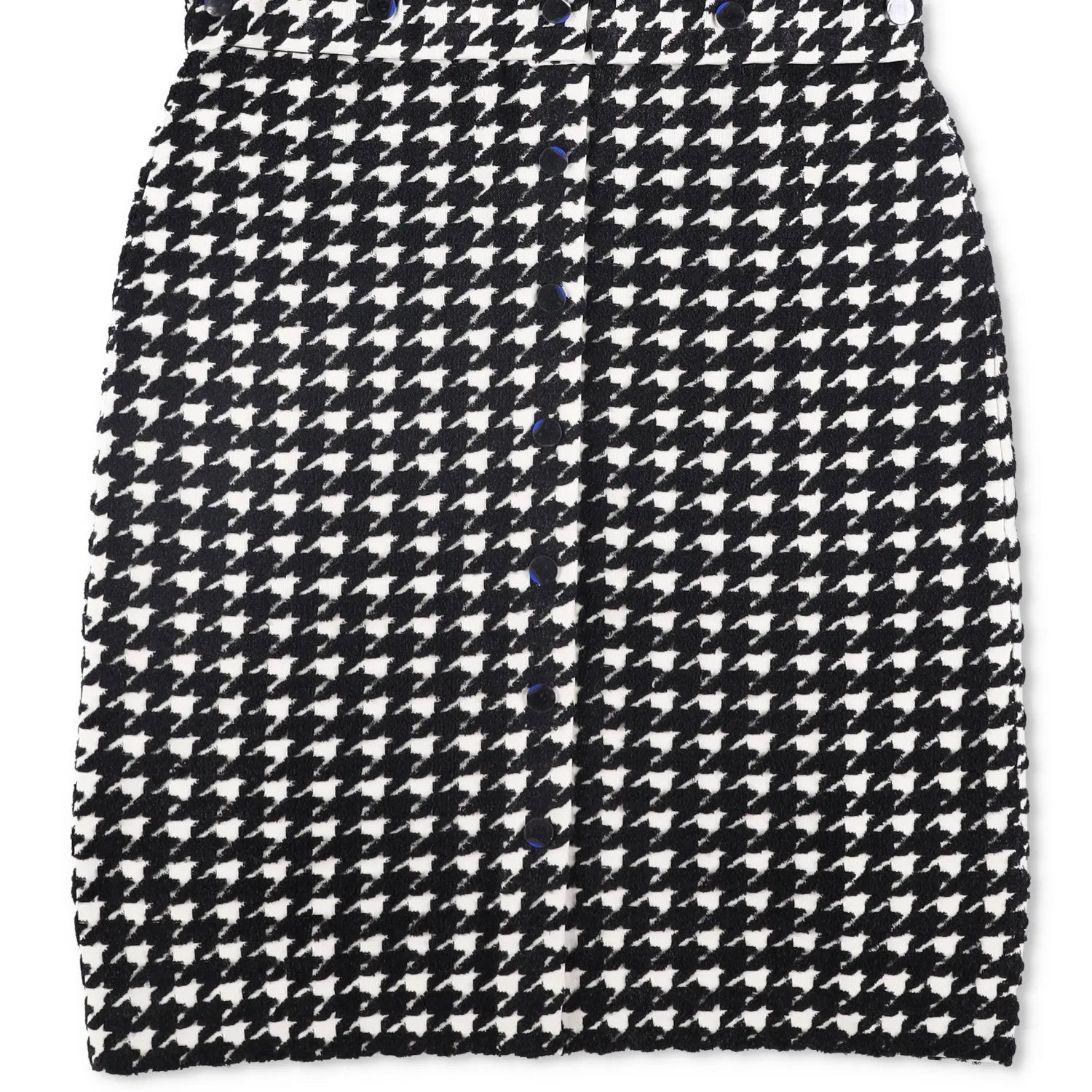 BURBERRY Womens Mini Dress Crew Neck Sleeveless Houndstooth Black L RRP 1690 — View 5