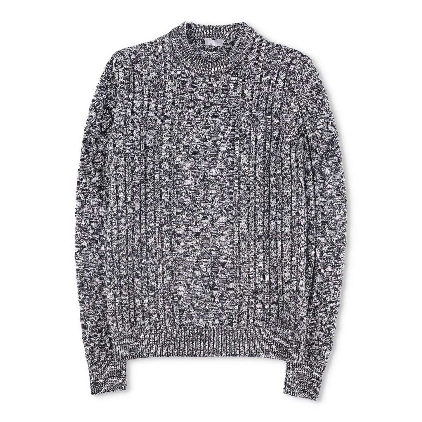 DIOR Womens Jumper Grey Wool Cable Knit Crew Neck Pullover Size M RRP 1500