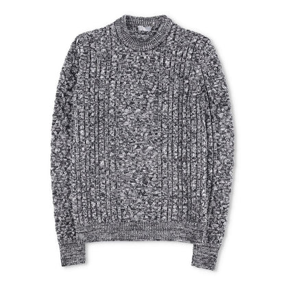 DIOR Womens Jumper Grey Wool Cable Knit Crew Neck Pullover Size M RRP 1500