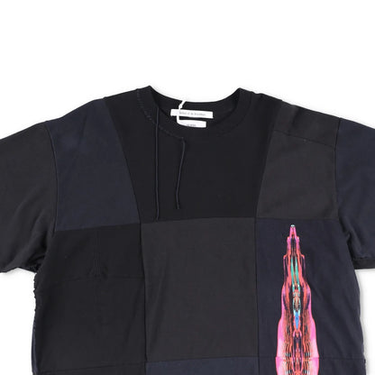 CHILDREN OF THE DISCORDANCE Mens T-Shirt Black Cotton Patchwork Size 1 RRP 180 — View 2