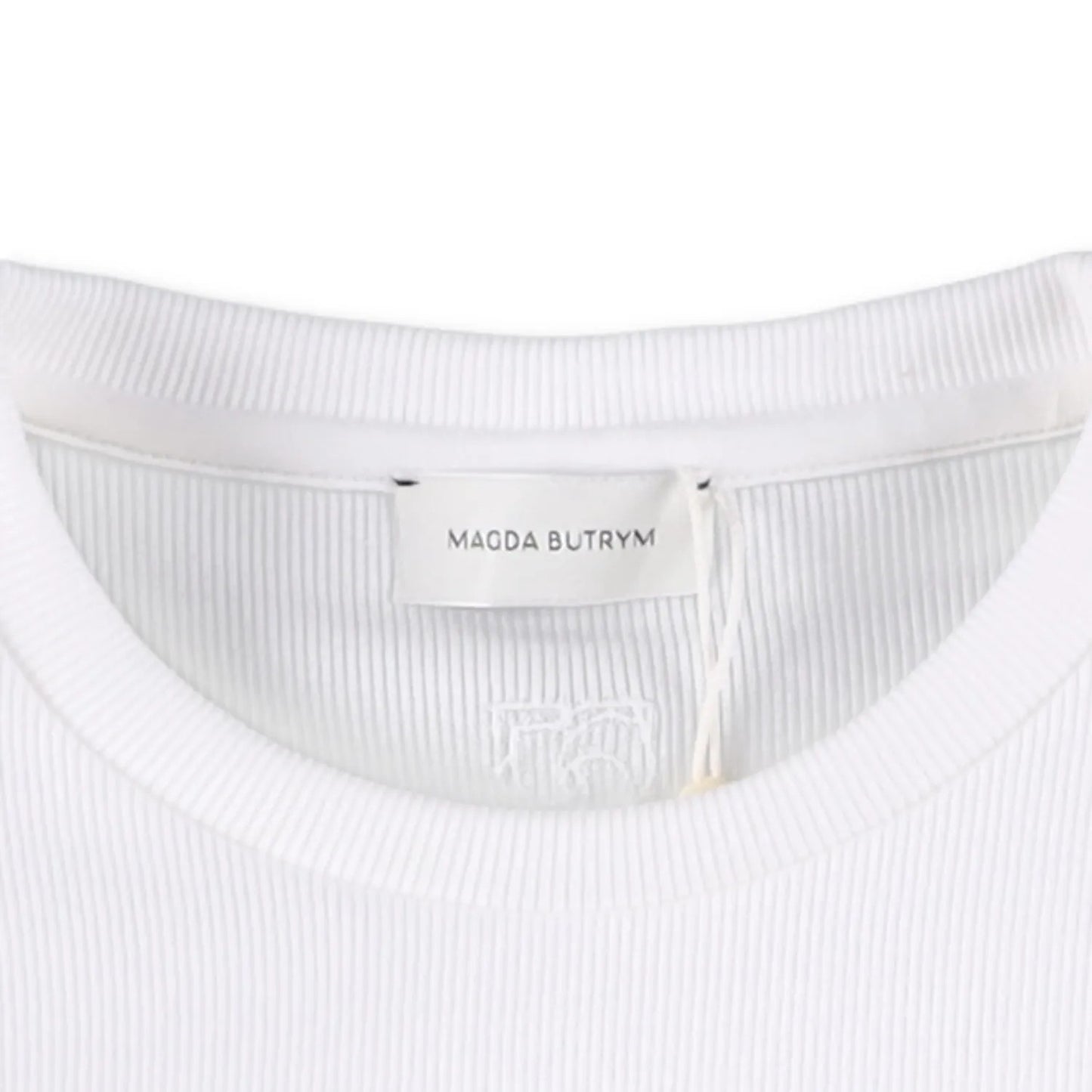 MAGDA BUTRYM Womens Re25 T-Shirt 01 Ruffle Short Sleeve Crop White 34 RRP 330 — View 8
