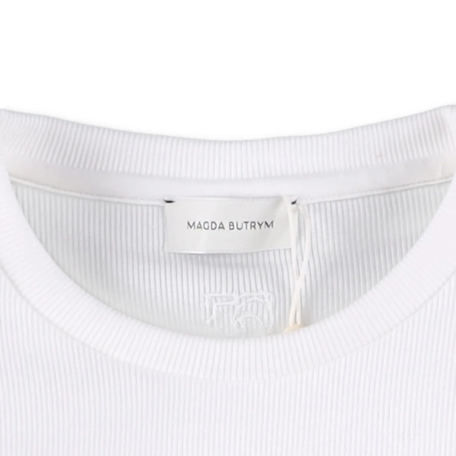 MAGDA BUTRYM Womens Re25 T-Shirt 01 Ruffle Short Sleeve Crop White 34 RRP 330 — View 8
