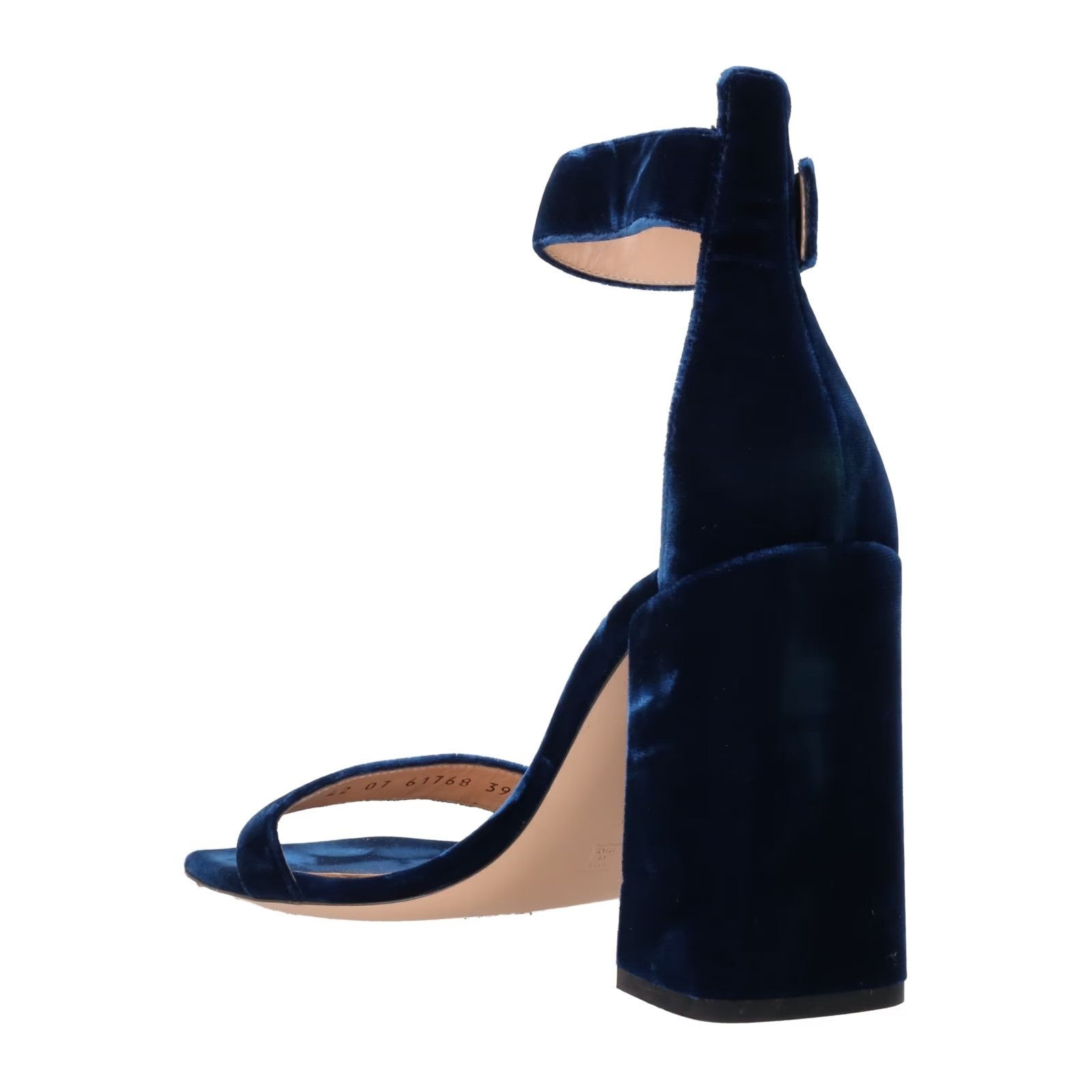 GIANVITO ROSSI Womens Sandals Strappy Blue Leather High Block Heel UK 6 RRP 910 — View 5