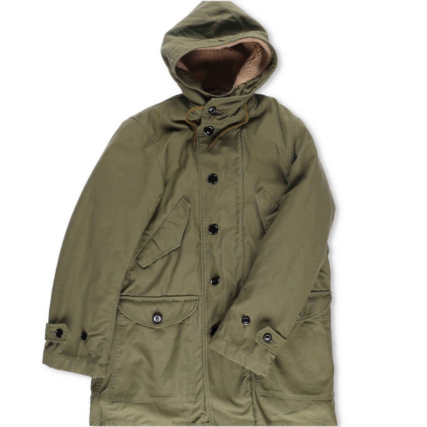 SAINT LAURENT Cotton Mens Parka Jacket Green Shearling Lining Size XS RRP3000 — View 4