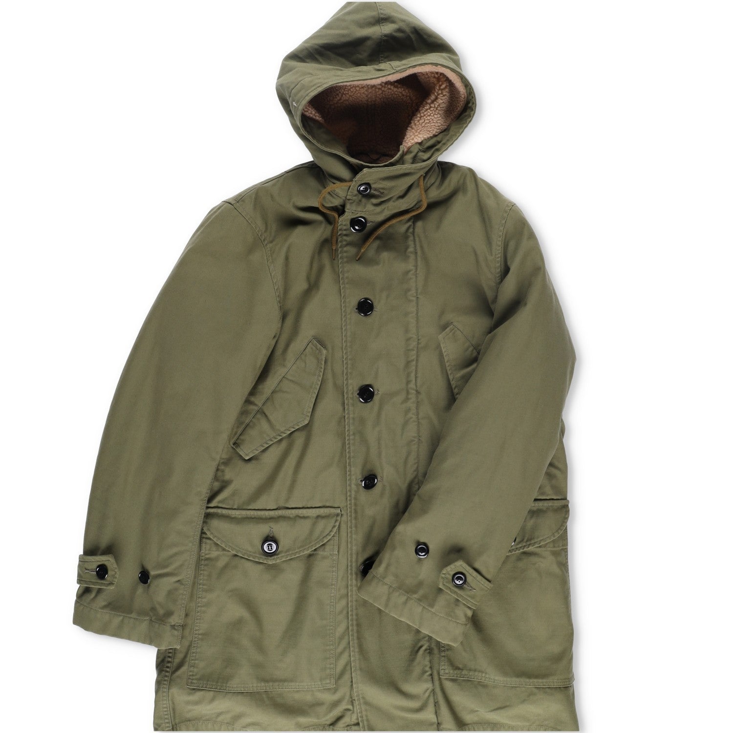 SAINT LAURENT Cotton Mens Parka Jacket Green Shearling Lining Size XS RRP3000 — View 4