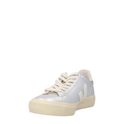 Veja Womens Campo Silver Metallic Sneakers Low Top Lace Up UK 10 RRP 119 — View 3