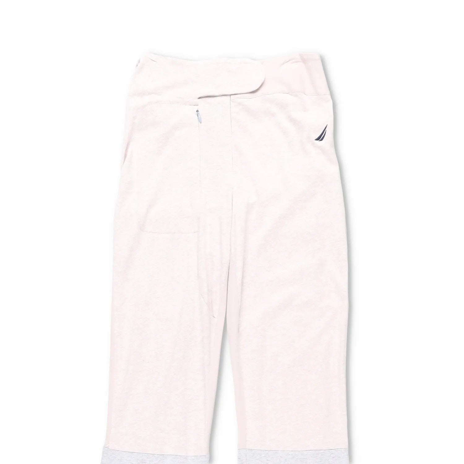 CONNER IVES Womens Flared Joggers Mixed Vintage Fibre White Logo Size M RRP 250 — View 2