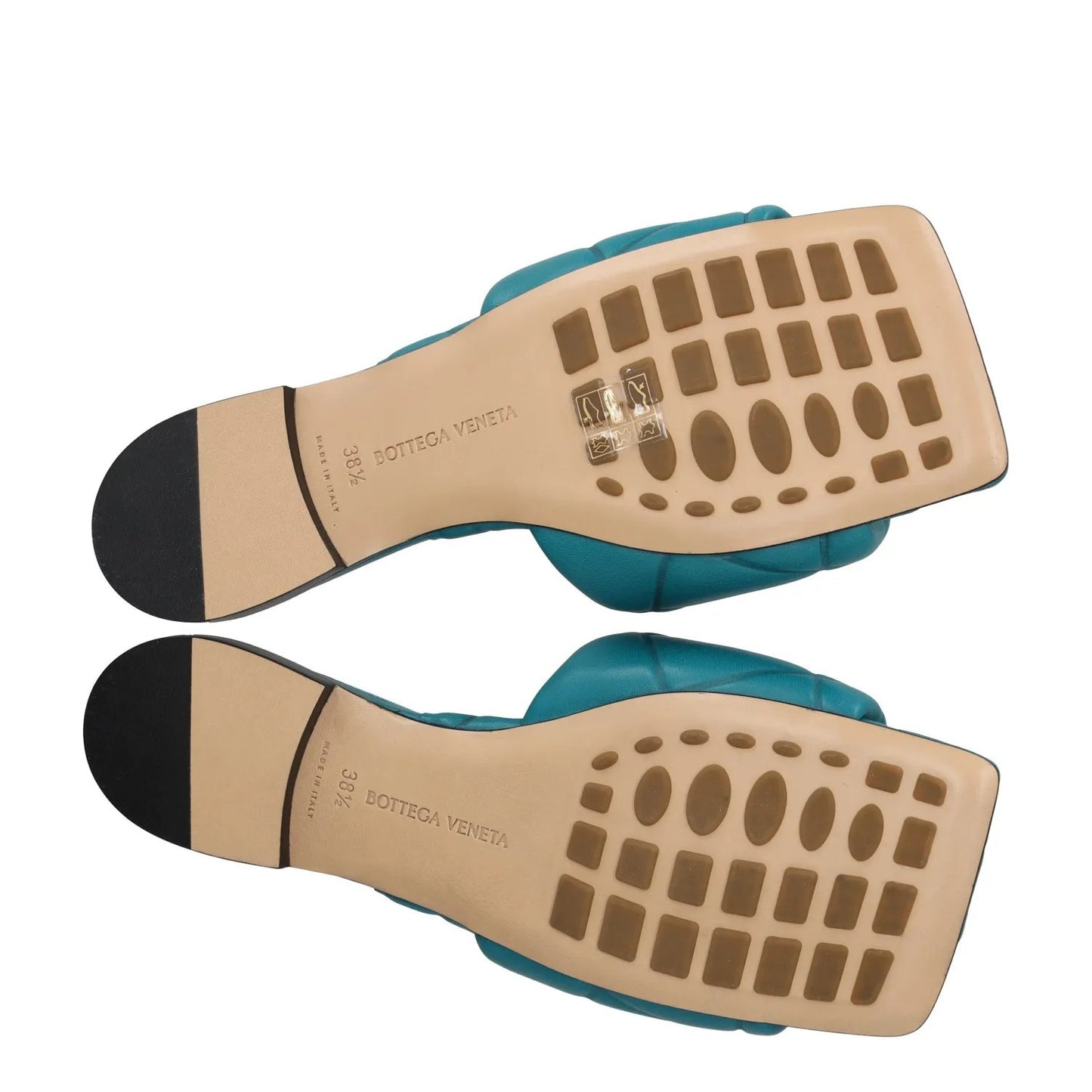 BOTTEGA VENETA Womens Slip On Sandals Blue Leather Flat UK 5.5 RRP 1010 — View 8