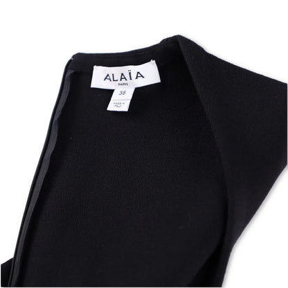 ALAIA Womens Mini Dress Scoop Neck Sleeveless Pin Side Detail Black 38 RRP 2530 — View 6