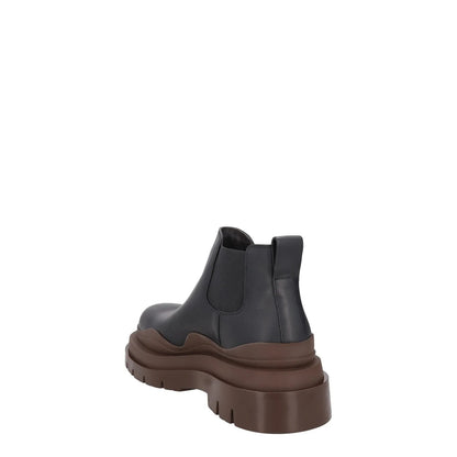 BOTTEGA VENETA Womens Chelsea Boots Slip On Black Brown Leather UK 9 RRP 990 — View 5