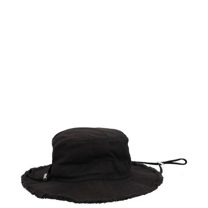 JACQUEMUS Unisex Jacqu Le Bob Artichaut Hat Black Logo Strap Size L RRP 125 — View 6