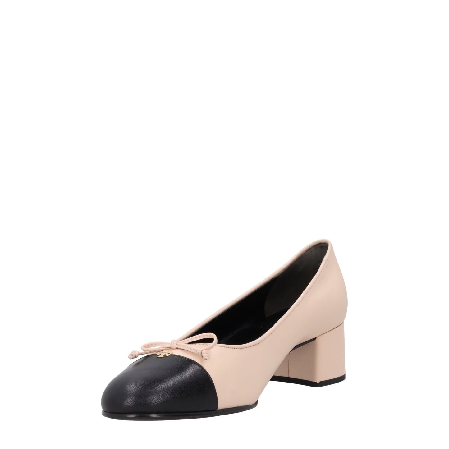 TORY BURCH Womens Bow Mid Block Heel Pink Leather On Shoes US 10 RRP 310 — View 3