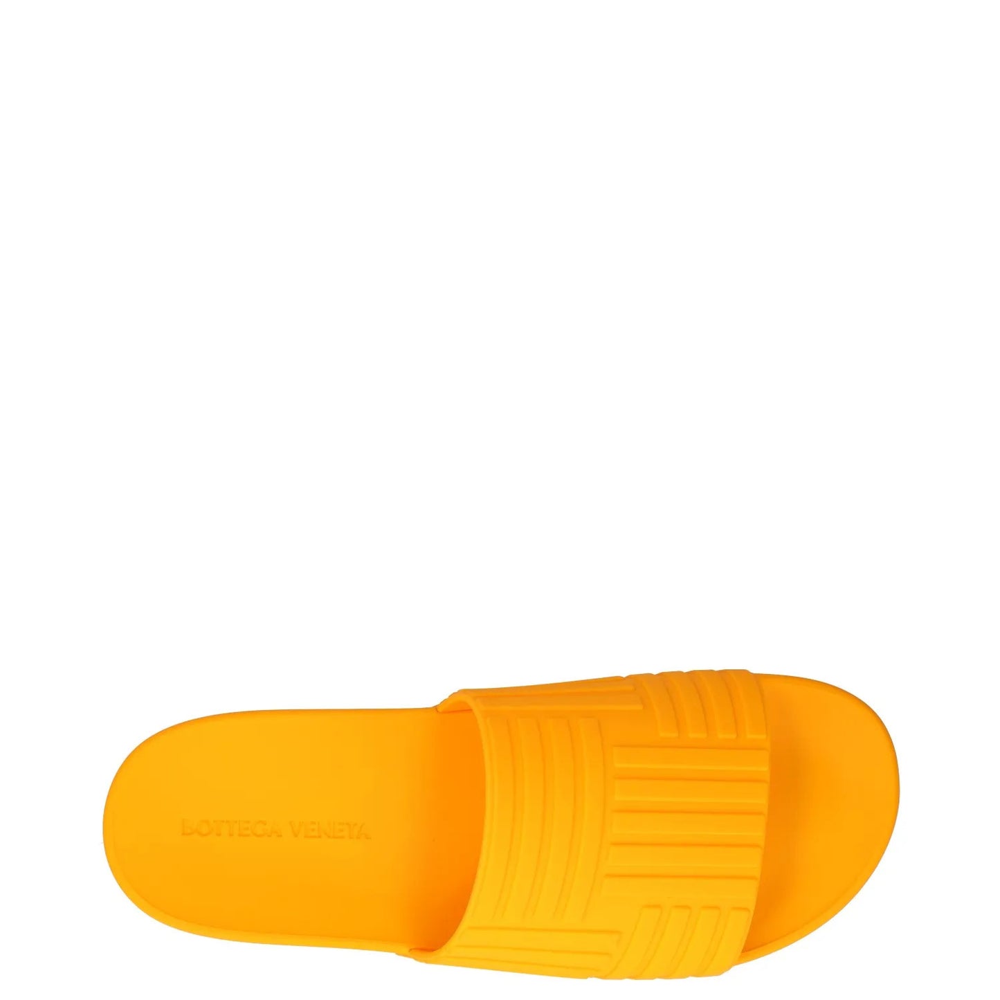 BOTTEGA VENETA Womens Slides Flat Rubber Geometric Print Orange UK 7 RRP 300 — View 7