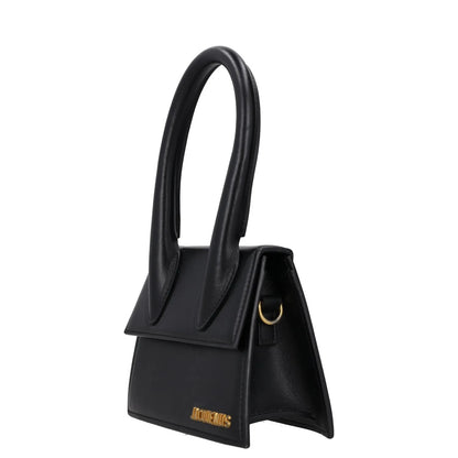 JACQUEMUS Womens Le Chiquito Moyen Leather Tote Bag Black Gold One Size RRP 680 — View 2