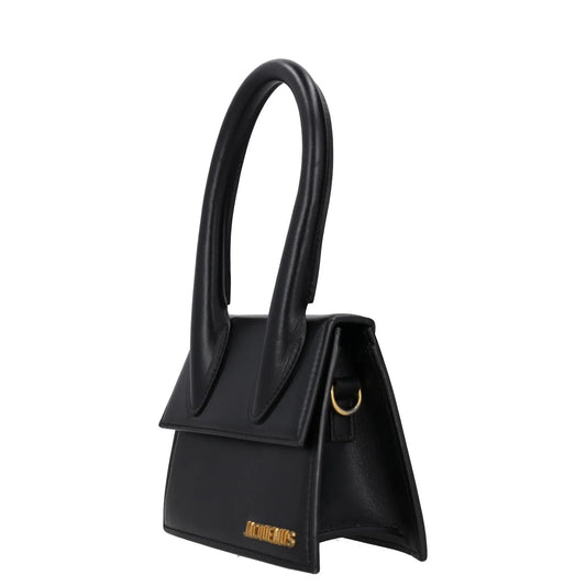 JACQUEMUS Womens Le Chiquito Moyen Leather Tote Bag Black Gold One Size RRP 680 — View 2