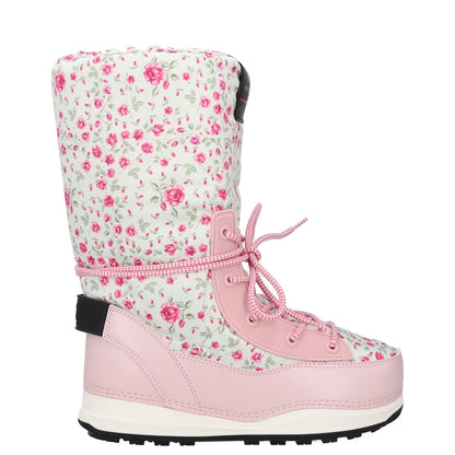 BOGNER Womens Snow Boots Pink Synthetic Laced Mid Calf Multi Pattern UK 5 RRP275