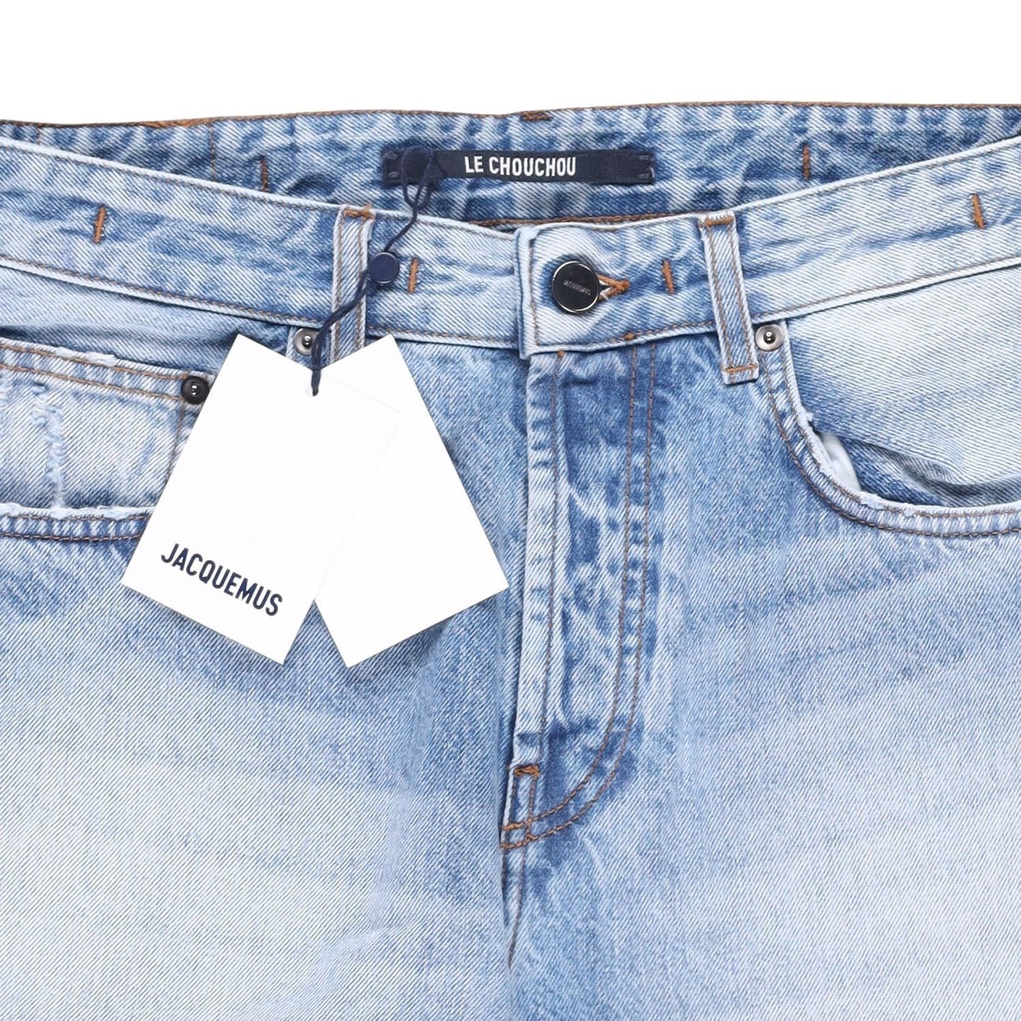 JACQUEMUS Mens Le De-Nimes Fresa Jeans Blue Denim Light Wash Size 31 RRP 290 — View 10