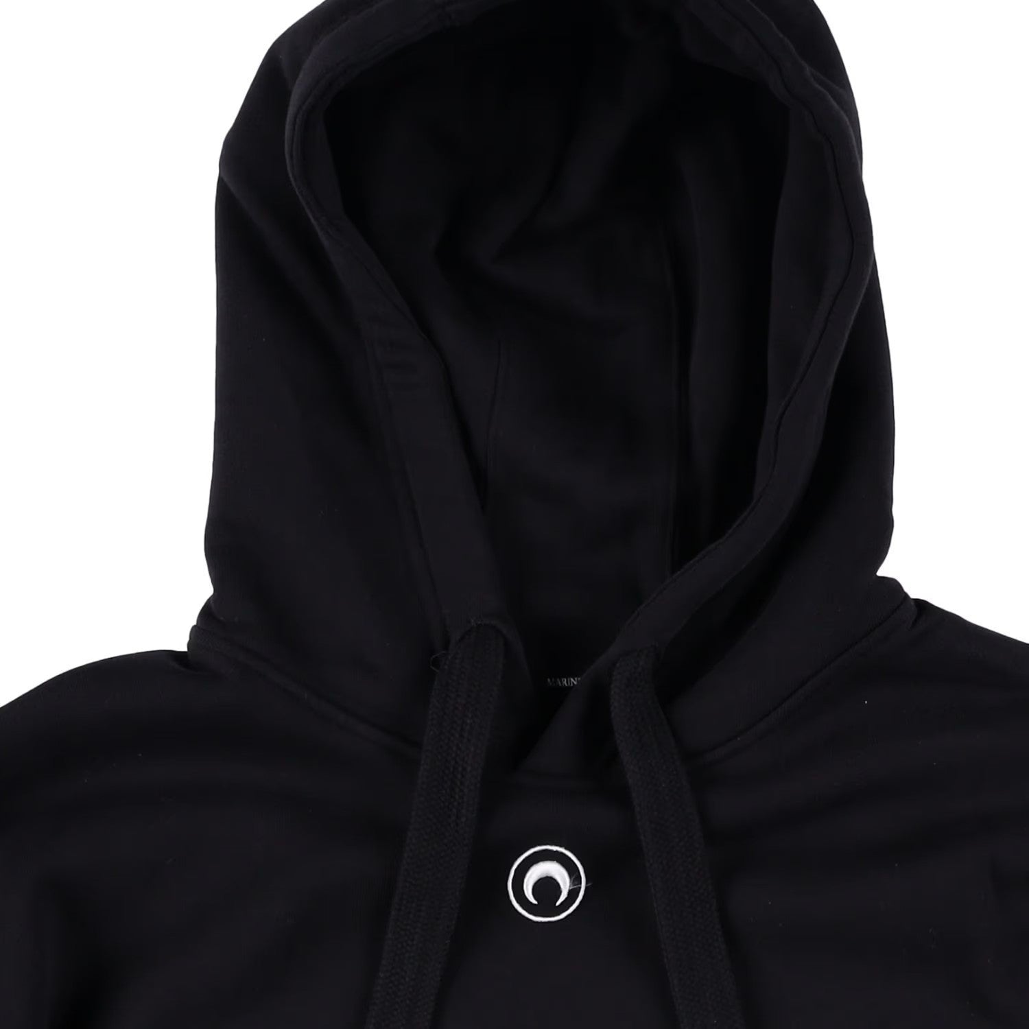 MARINE SERRE Womens Organic Cotton Fleece Hoodie Black Logo Size XS RRP 330 — View 7