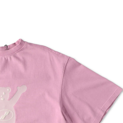 WE11 DONE Womens Pink Teddy Logo T-Shirt Cotton Animal Short Sleeve S RRP 250 — View 7