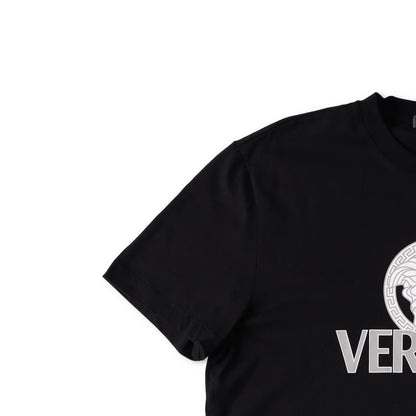 VERSACE Mens T-Shirt Compact Cotton Jersey Fabric + Two Color Print XL RRP 330 — View 4