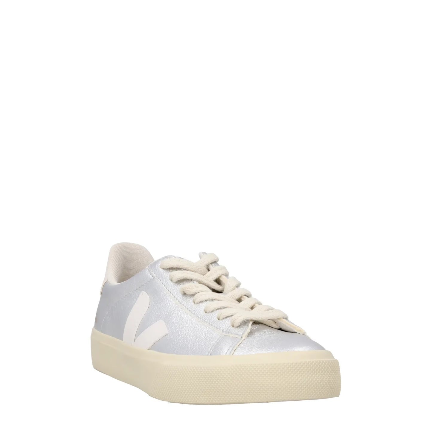 Veja Womens Campo Silver Metallic Sneakers Low Top Lace Up UK 10 RRP 119 — View 2