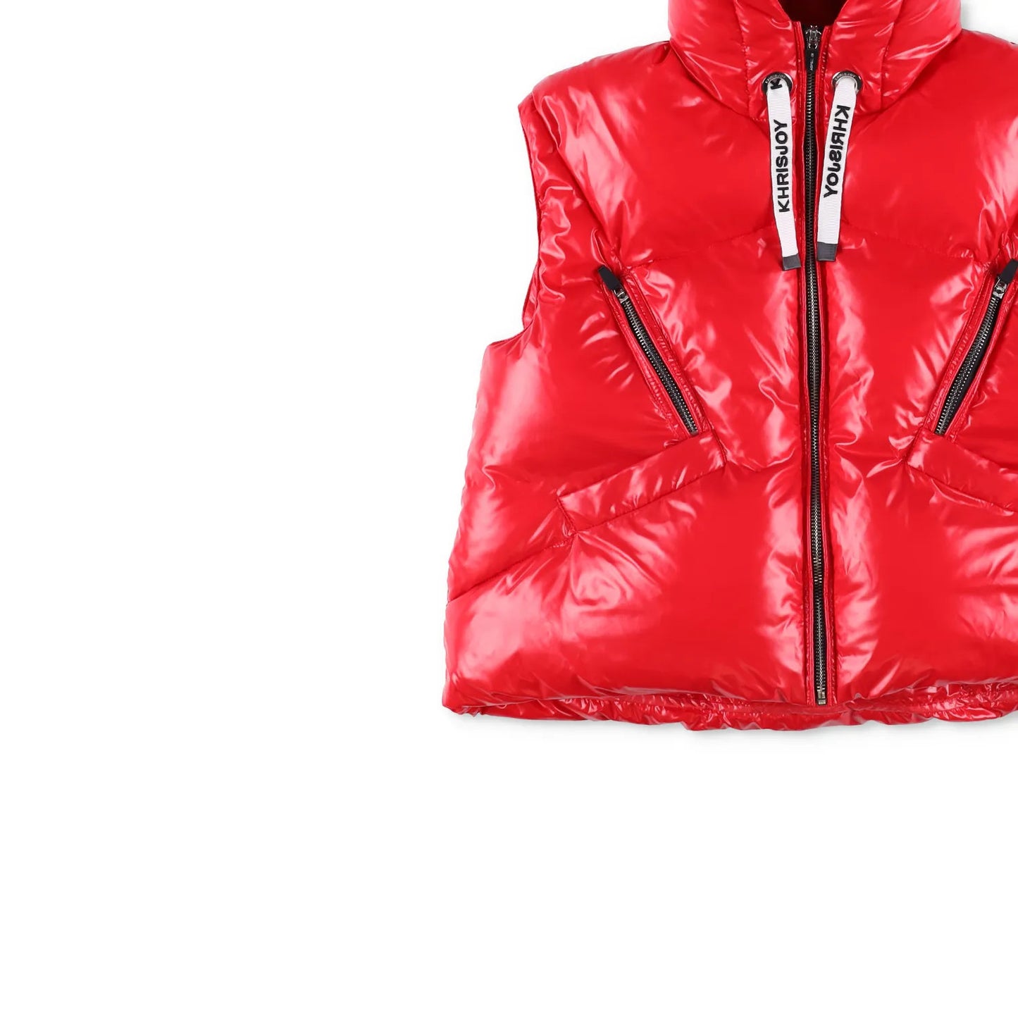 KHRIS JOY Kids Gillet Red Quilted Puffer Waistcoat Zip Closure Size 1 RRP 570 — View 3