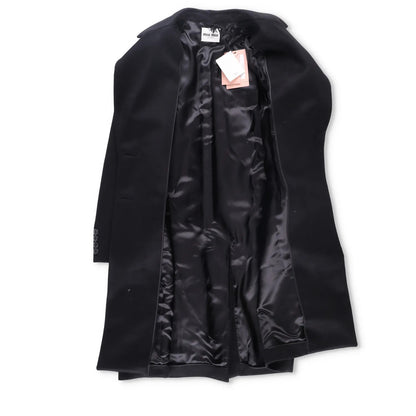 MIU MIU Men Velour Padded Soprabiti Overcoat Black Long Spread Collar 46 RRP4050 — View 9