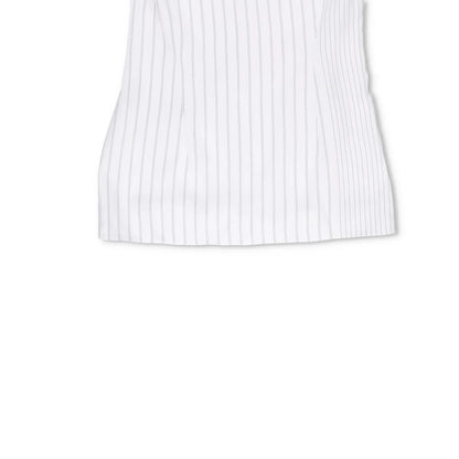 JIL SANDER Womens Dress Silk Blend Mini White Striped Sleeveless Size 38 RRP 350 — View 4