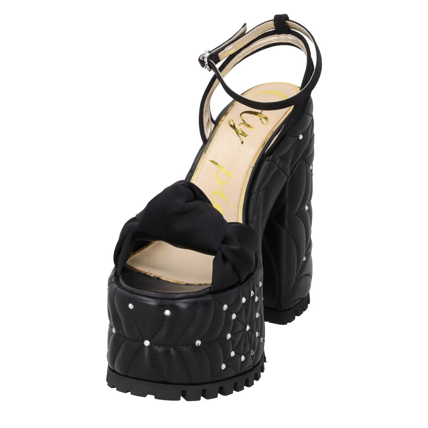 Charlotte Olympia Womens Miranda Sandals Satin Slingback Black UK 7.5 RRP 995 — View 3