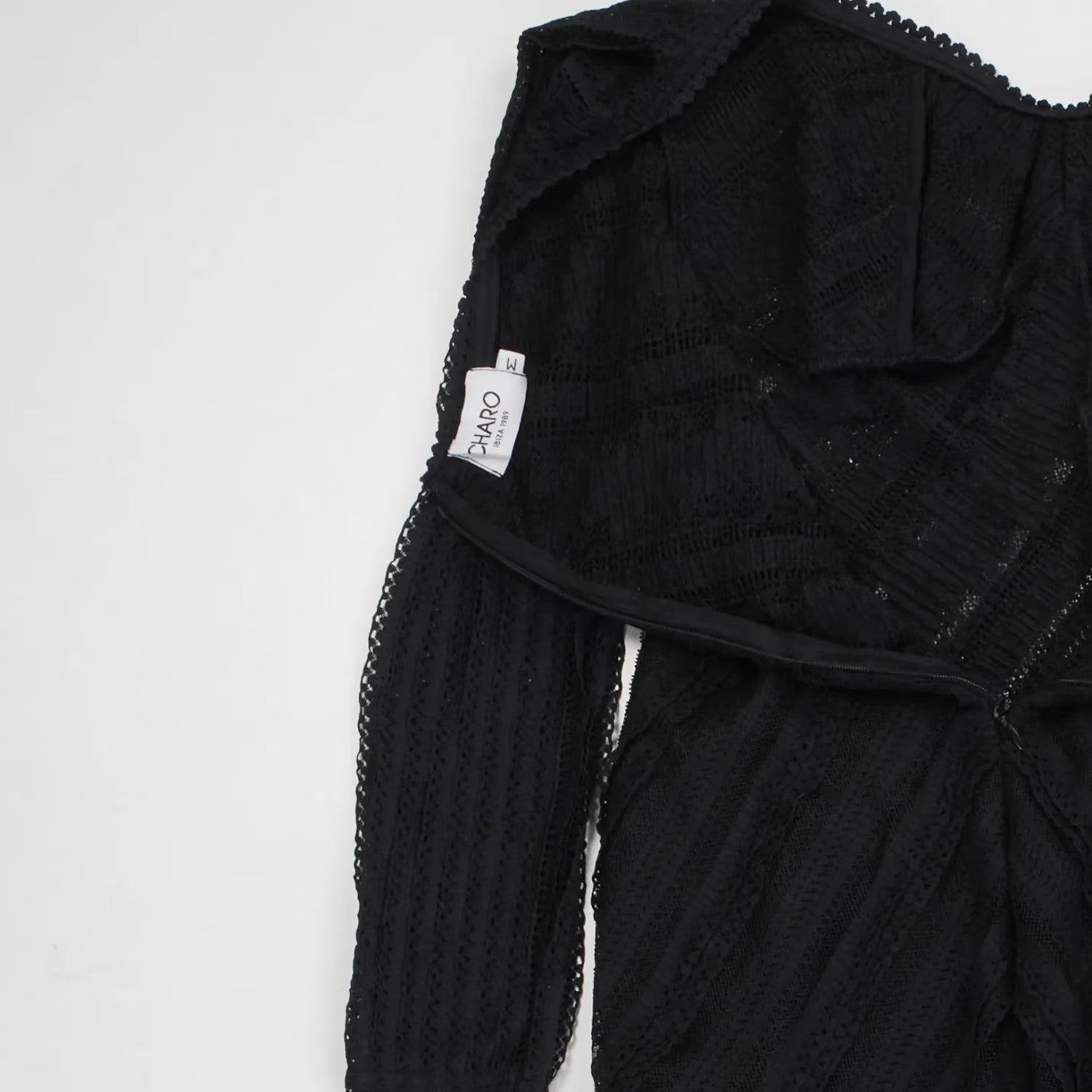 CHARO RUIZ IBIZA Womens Jumpsuit Off Shoulder Long Sleeve Black Size M RRP 425 — View 10