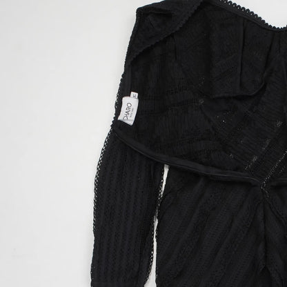 CHARO RUIZ IBIZA Womens Jumpsuit Off Shoulder Long Sleeve Black Size M RRP 425 — View 10