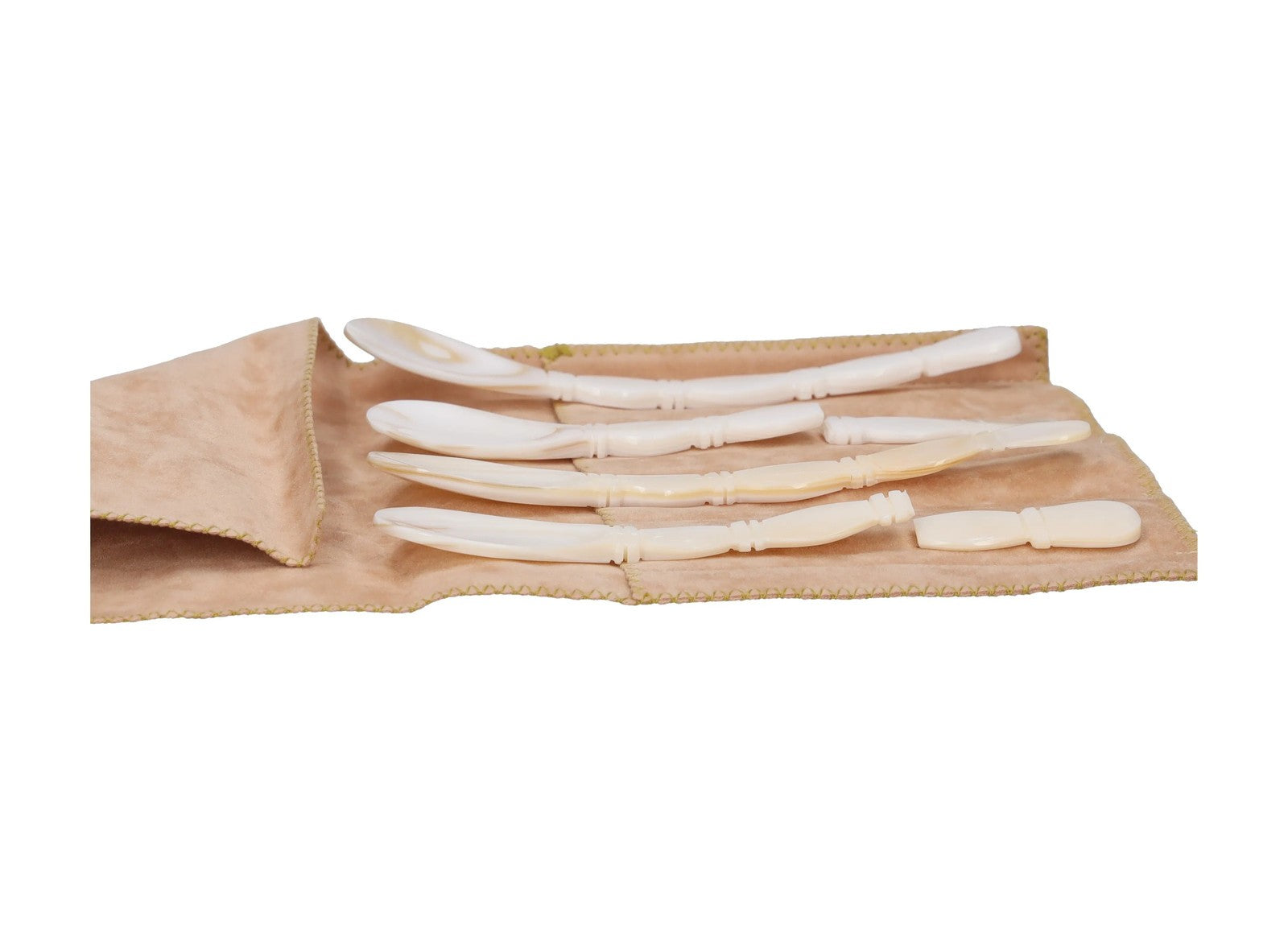 Gohar World Mother Of Peal Set Of 4 Column Spoon Glossy Finish White OS RRP 291 — View 4