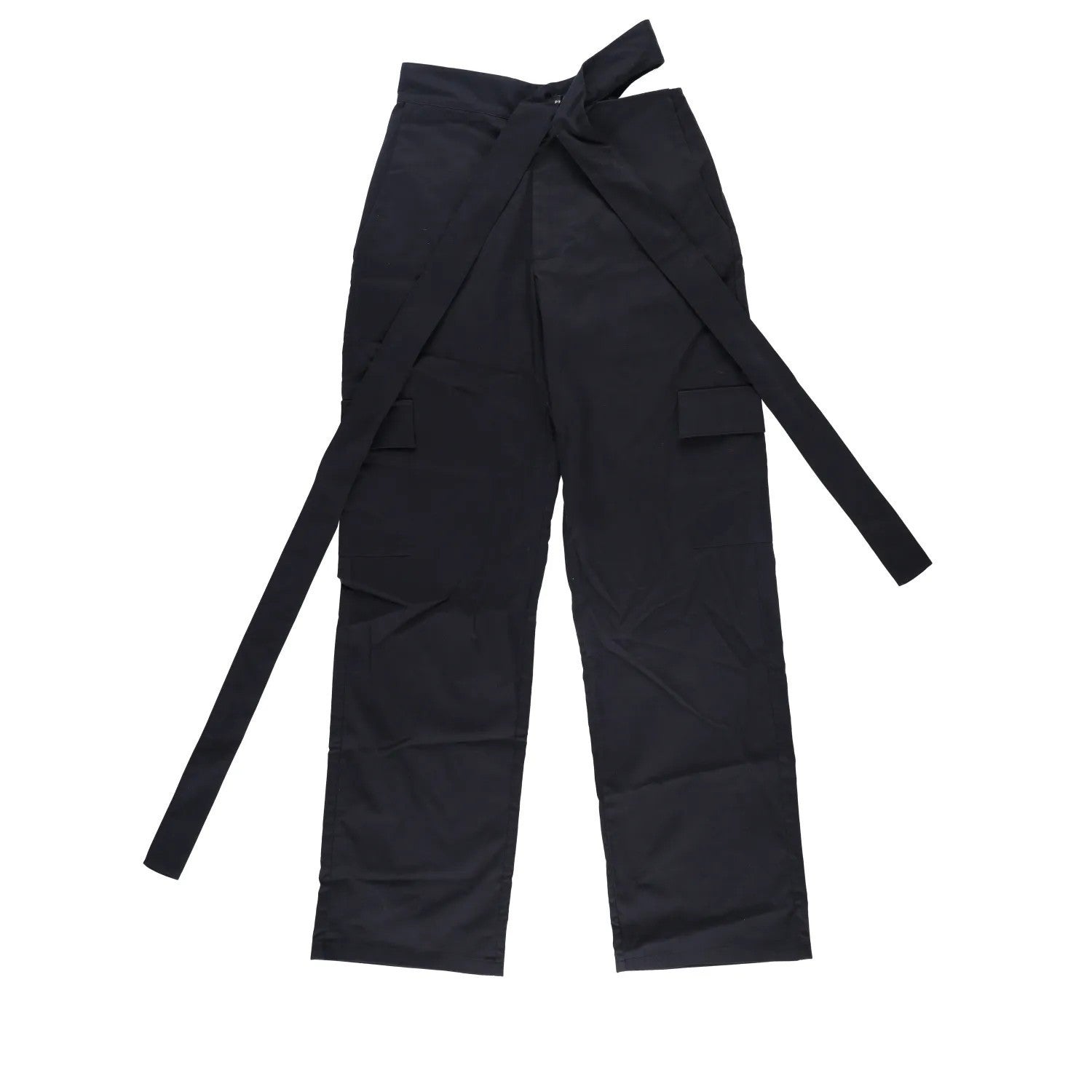 JADE CROPPER Womens Wrap Belt Cargo Trousers Black High Rise Wide Leg XS RRP 575 — View 2