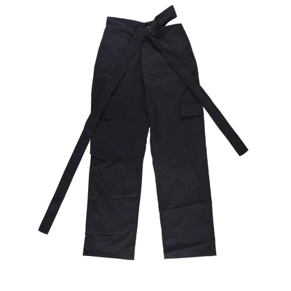 JADE CROPPER Womens Wrap Belt Cargo Trousers Black High Rise Wide Leg XS RRP 575 — View 2