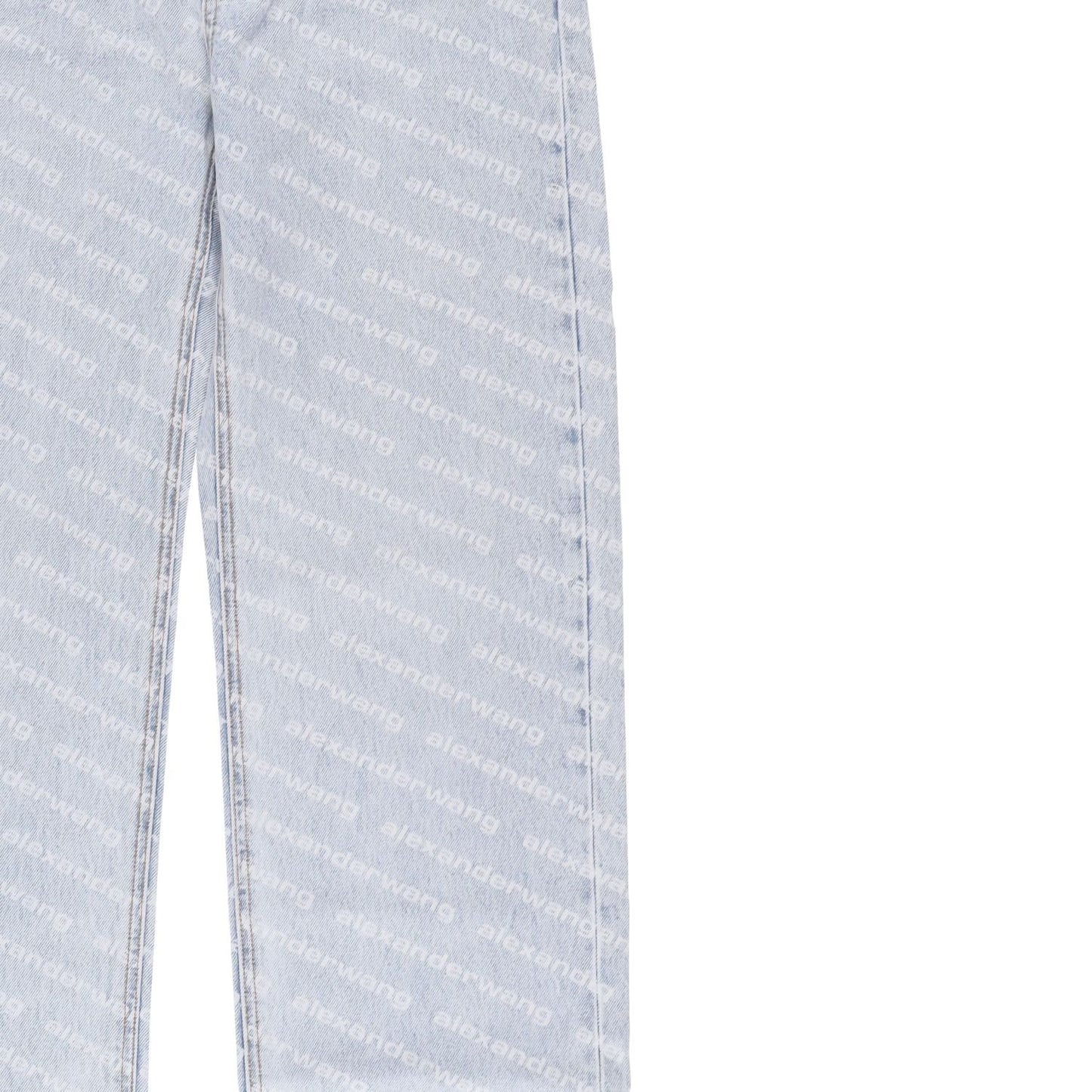 ALEXANDER WANG Womens Ez Mid Rise Relaxed Stripe Pebble Bleach Jeans 26 RRP 515 — View 3