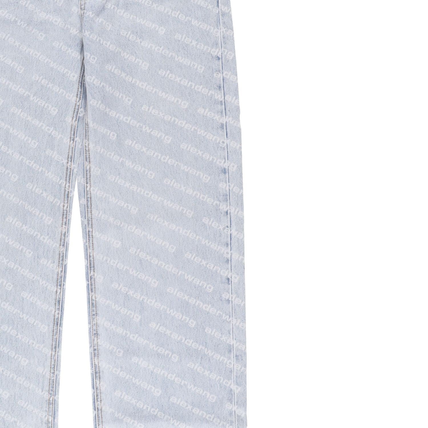 ALEXANDER WANG Womens Ez Mid Rise Relaxed Stripe Pebble Bleach Jeans 26 RRP 515 — View 3