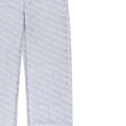 ALEXANDER WANG Womens Ez Mid Rise Relaxed Stripe Pebble Bleach Jeans 26 RRP 515 — View 3