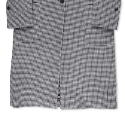 SALVATORE FERRAGAMO Womens Overcoat Knee Length Grey Collared Size 42 RRP 4045 — View 5