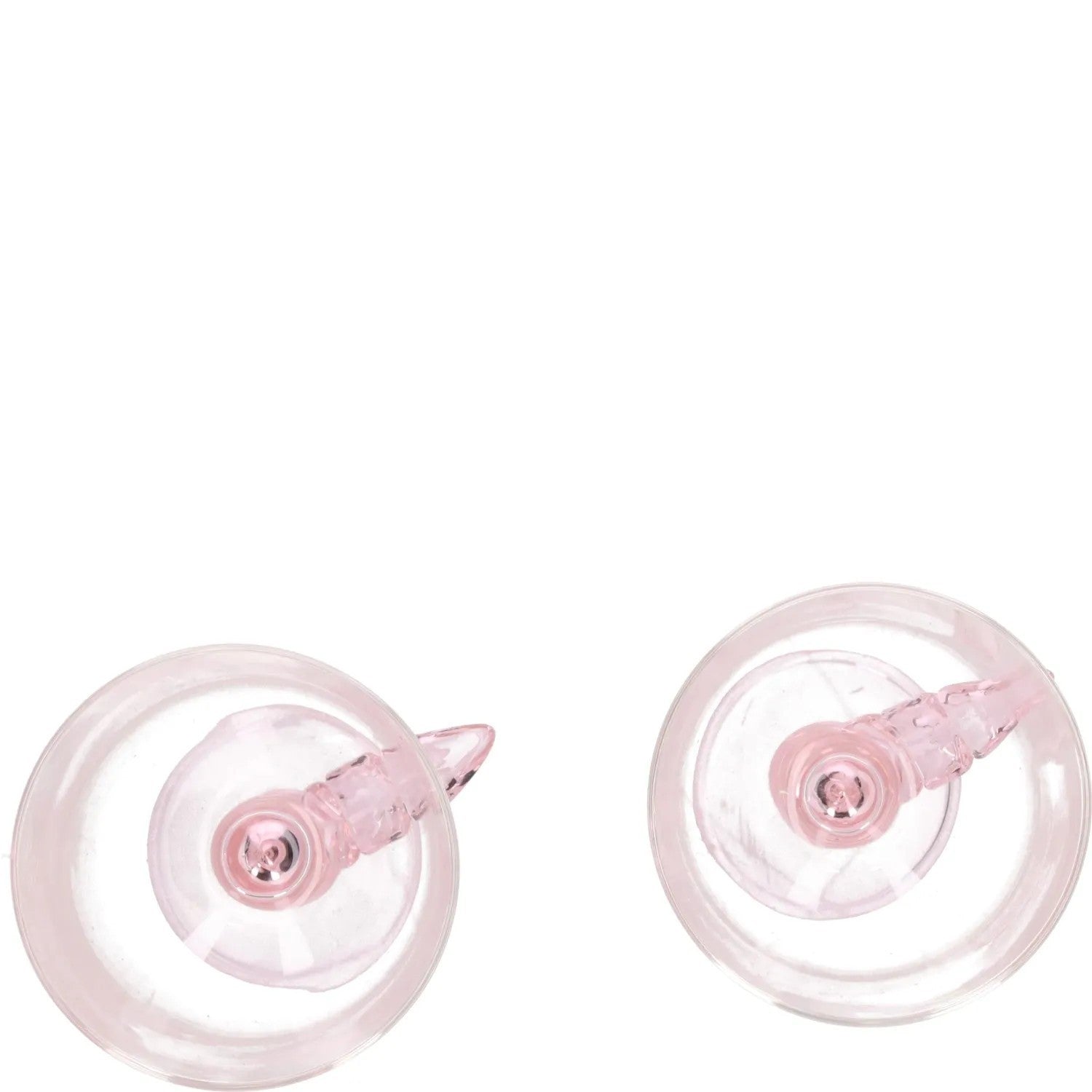 MAISON BALZAC Set Of 2 Palmier Wine Glasses Clear Pink Glass OS RRP 110 — View 5