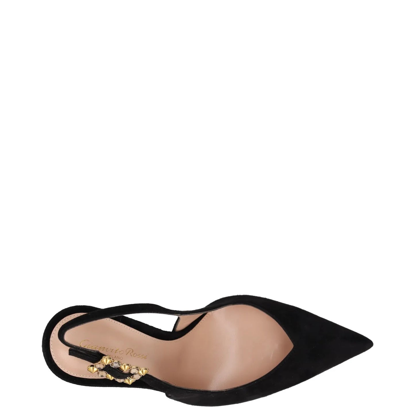 GIANVITO ROSSI Womens 105 High Heel Point Toe Slingback Pumps Black UK4 RRP 1095 — View 7