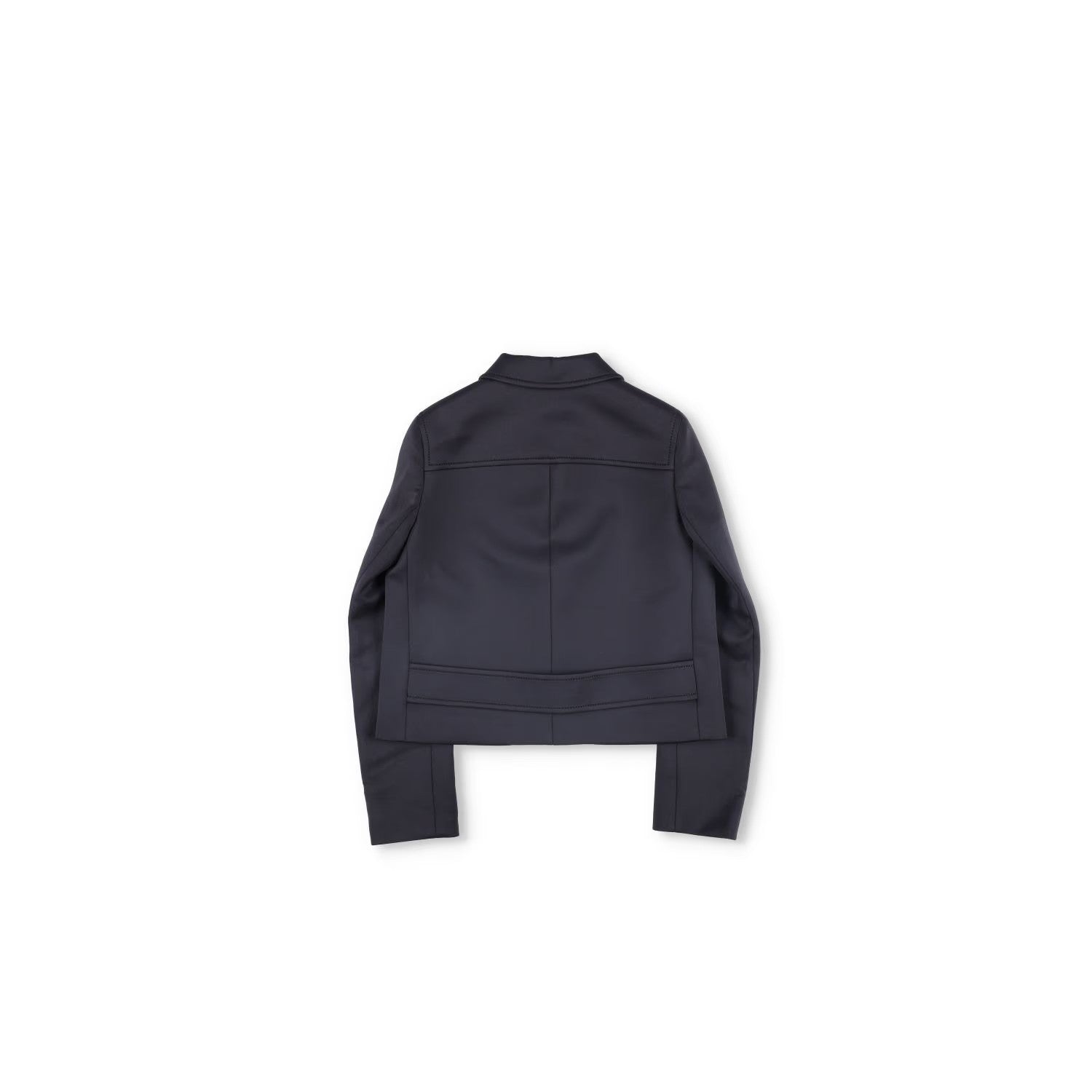 PRADA Womens Black Cropped Jacket Logo Accent Button Closure Size 40 RRP 1700 — View 9