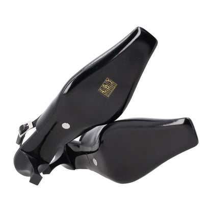 PROENZA SCHOULER Women Kitten Heel Strap Silver Buckle Leather Black EU41 RRP598 — View 10