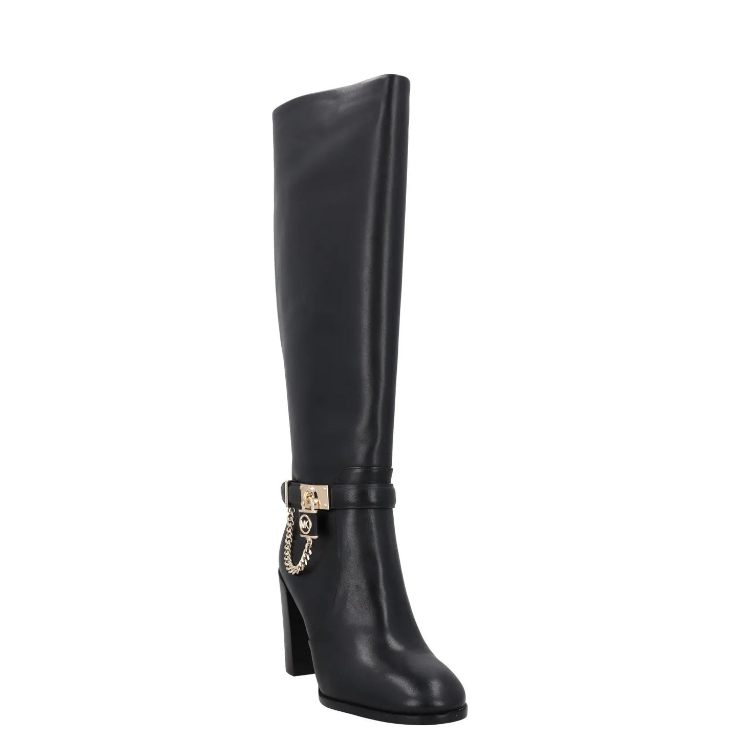 MICHAEL KORS Womens Knee High Boots Black Leather Almond Toe Zip UK 4 RRP 150 — View 2