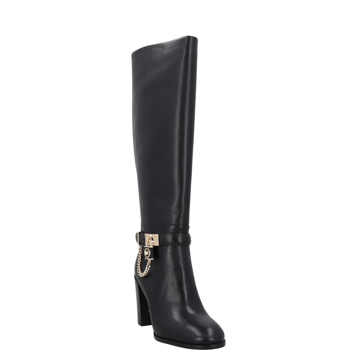 MICHAEL KORS Womens Knee High Boots Black Leather Almond Toe Zip UK 4 RRP 150 — View 2