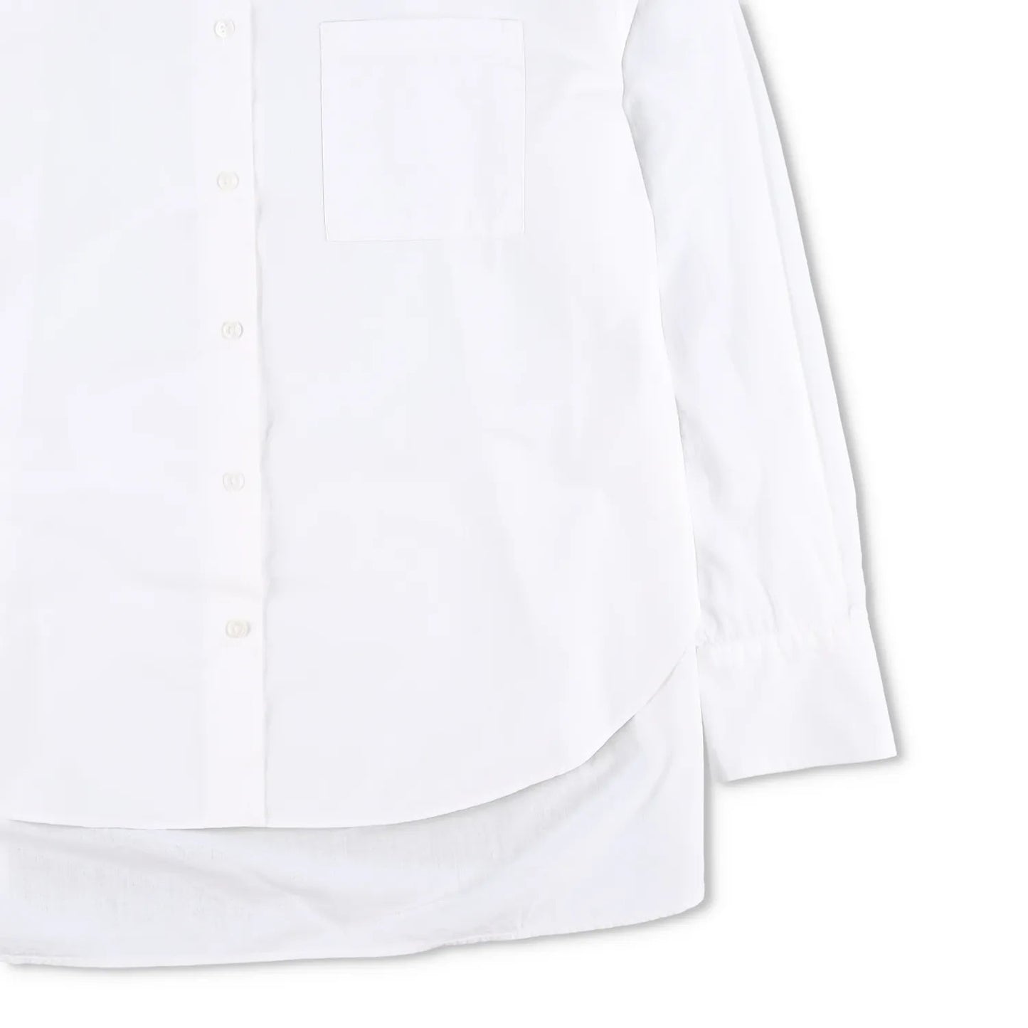 FRANKIE SHOP Women Lui Organic Cotton Button Up Long Sleeve Shirt White L RRP130 — View 4