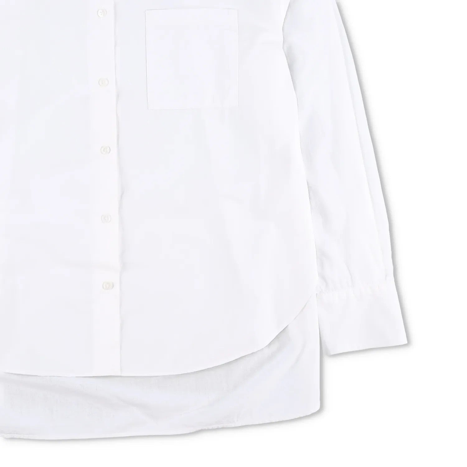 FRANKIE SHOP Women Lui Organic Cotton Button Up Long Sleeve Shirt White L RRP130 — View 4