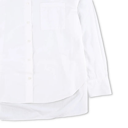 FRANKIE SHOP Women Lui Organic Cotton Button Up Long Sleeve Shirt White L RRP130 — View 4