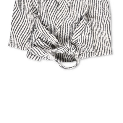 IRO PARIS Womens Kimono Jacket Wool Blend Grey White Striped Size 36 RRP 500 — View 4